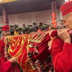 दन्तकाली मन्दिरमा हर्षबढाइँसहित फूलपाती भित्र्याइयो
